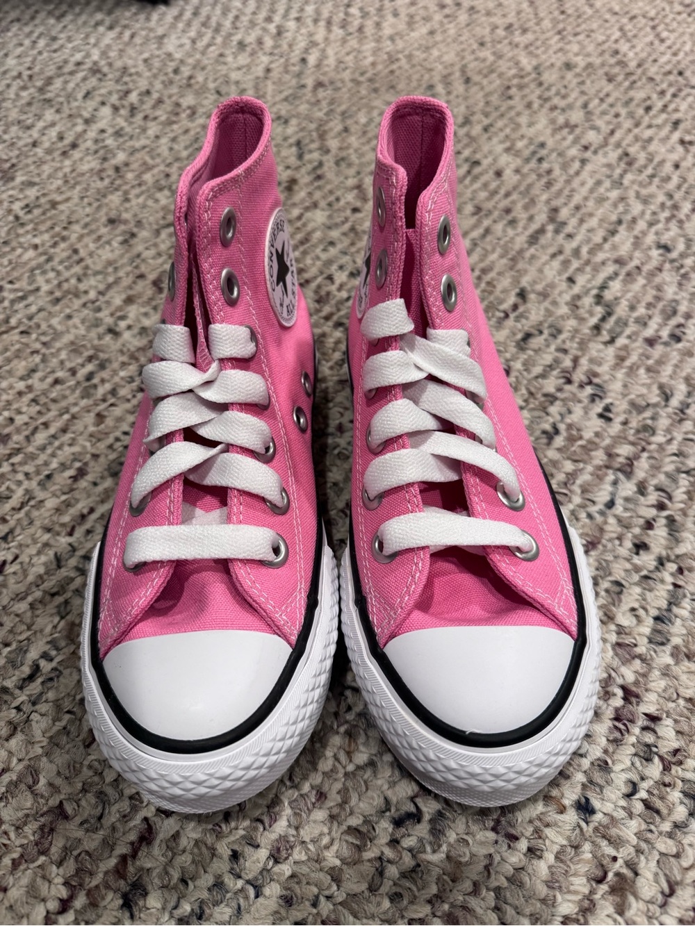 Converse Youth High-Top Sneakers - Pink and White